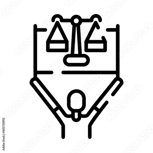 Justice support icon