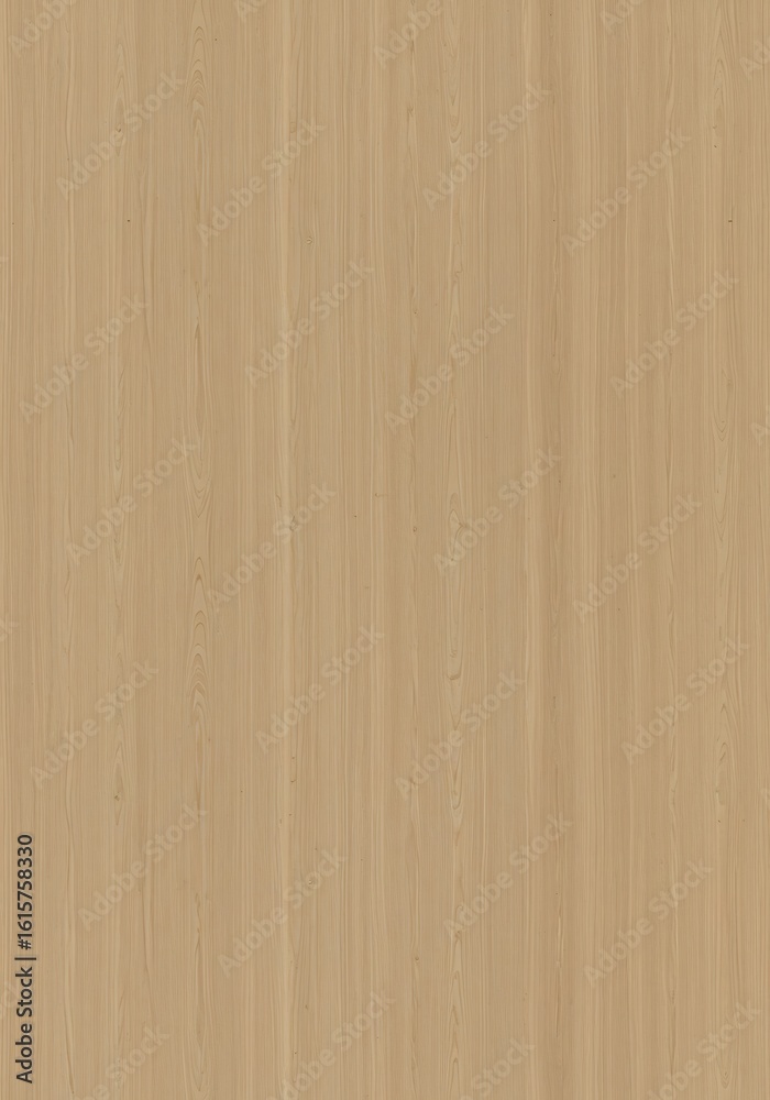 Fototapeta premium Close-up view of a smooth, light-brown wooden surface with vertical grain patterns.