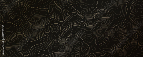Abstract background wavy topographic line contour geography map. Seamless pattern and banner design. Modern and dynamic feel to topographic mapping vector illustration.	