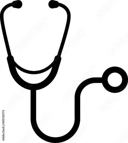 Minimalist stethoscope icon medical health care symbol