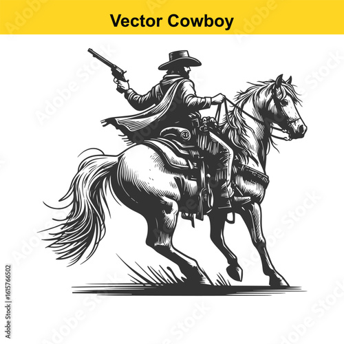 Western Cowboy Command: Reining Horse with Fierce Focus