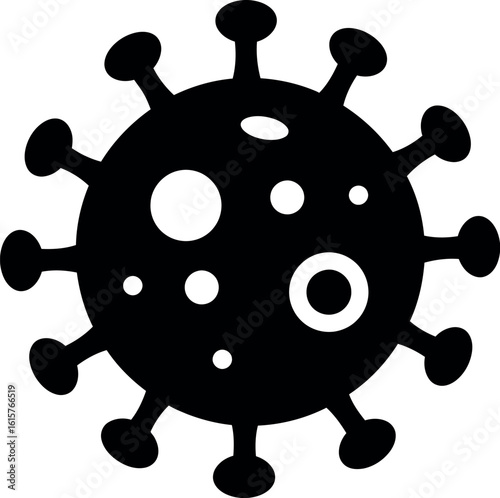 Black coronavirus icon