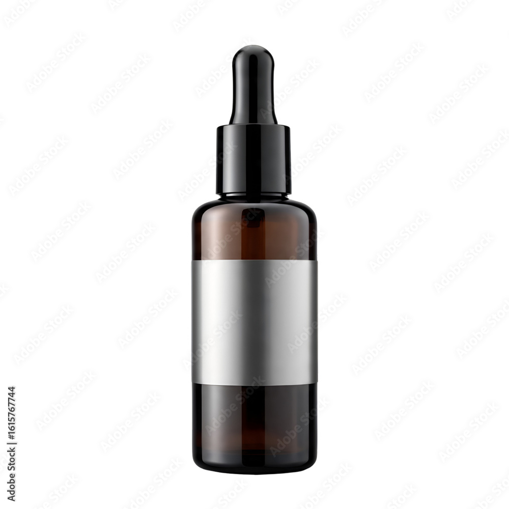 Obraz premium Isolated White Cosmetic Bottle Mockup for Skincare Branding