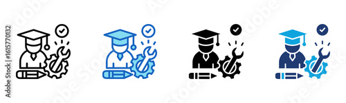 Vocational Training icon Multi Style Vector Illustration