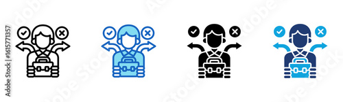 Career Options icon Multi Style Vector Illustration