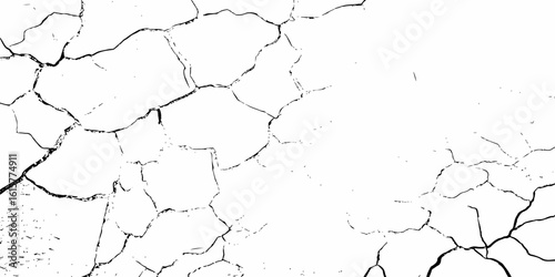 modern black and white scratch and cracks grunge texture dust and distressed wall pattern white background..
