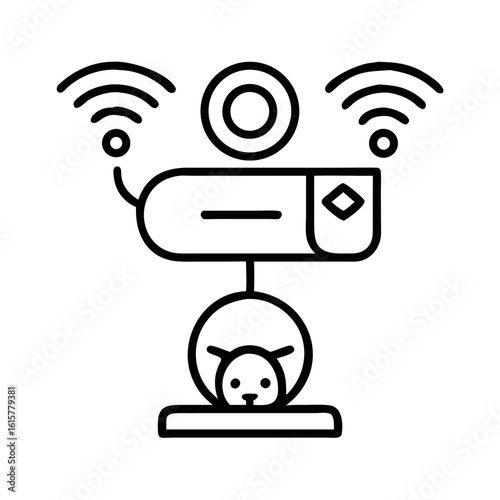 Smart pet camera for monitoring pets at home with Wi-Fi connectivity  