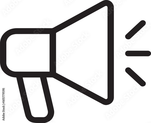 An Excellent Depiction of a Megaphone Broadcasting Information to the Public for Important Announcements and Alerts