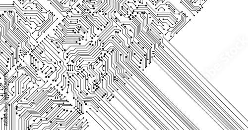 High-tech connection system on a transparent background