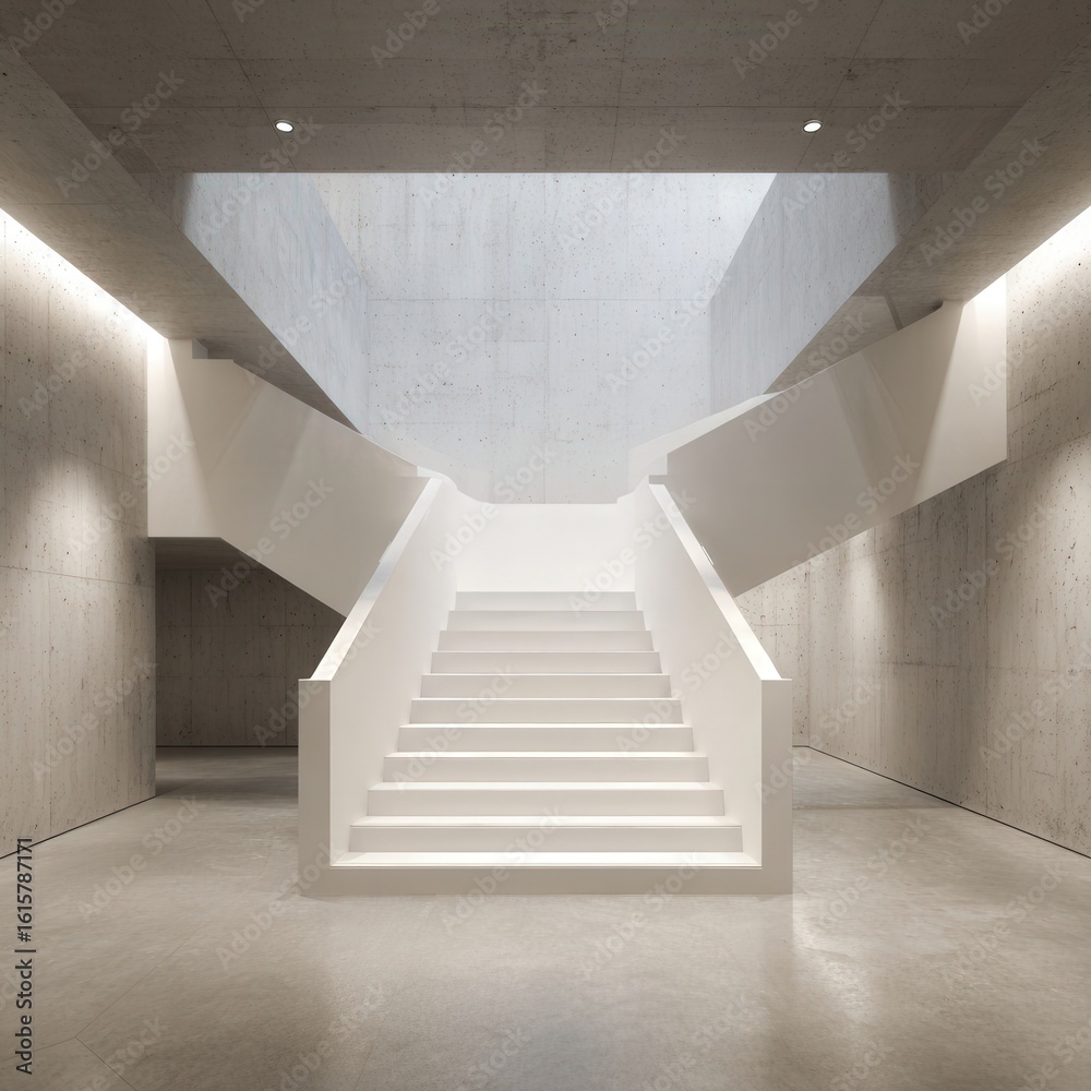 Obraz premium Modern minimalist staircase design