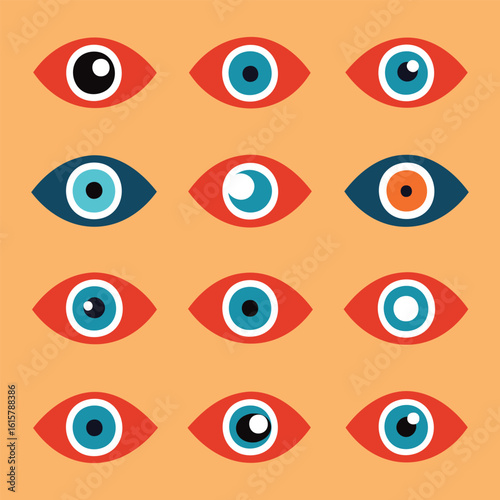 Human Eye Icon Collection