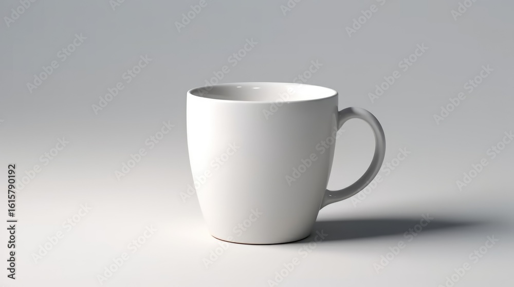 Fototapeta premium simple coffee tea mug on white background