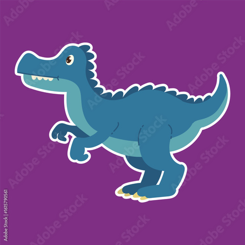cute illustration of allosaurus