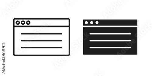 Web page icon graphic doodle, sketch, outline drawing Vector illustration