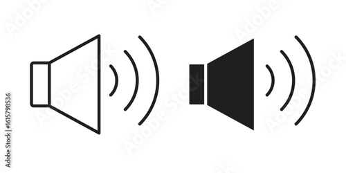Volume icon graphic doodle, sketch, outline drawing Vector illustration