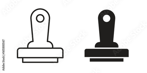 Stamp icon graphic doodle, sketch, outline drawing Vector illustration