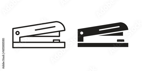 Stapler icon graphic doodle, sketch, outline drawing Vector illustration