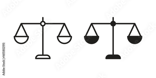 Scale icon graphic doodle, sketch, outline drawing Vector illustration