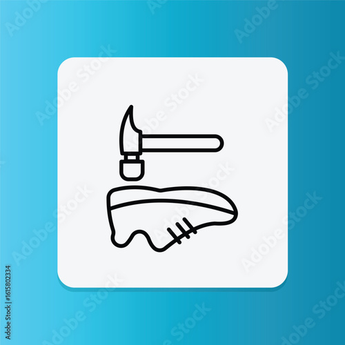 Shoe hammering icon