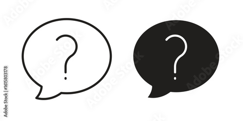 Question icon graphic doodle, sketch, outline drawing Vector illustration