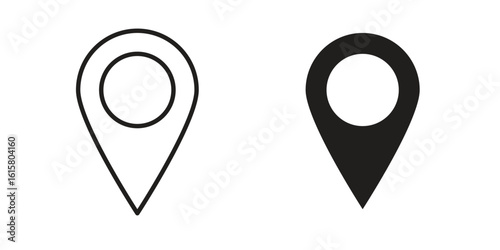 Pin icon graphic doodle, sketch, outline drawing Vector illustration