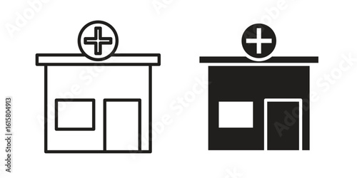 Pharmacy icon graphic doodle, sketch, outline drawing Vector illustration