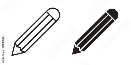 Pencil icon graphic doodle, sketch, outline drawing Vector illustration