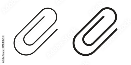 Paperclip icon graphic doodle, sketch, outline drawing Vector illustration