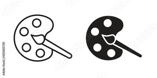 Paint icon graphic doodle, sketch, outline drawing Vector illustration
