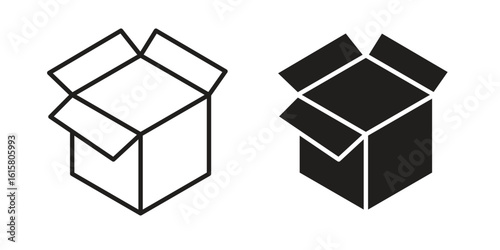 Open box icon graphic doodle, sketch, outline drawing Vector illustration
