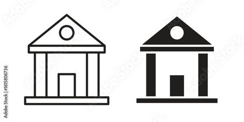 Museum icon graphic doodle, sketch, outline drawing Vector illustration