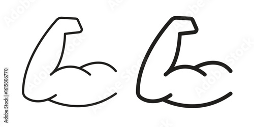 Muscle icon graphic doodle, sketch, outline drawing Vector illustration