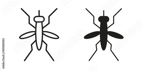 Mosquito icon graphic doodle, sketch, outline drawing Vector illustration