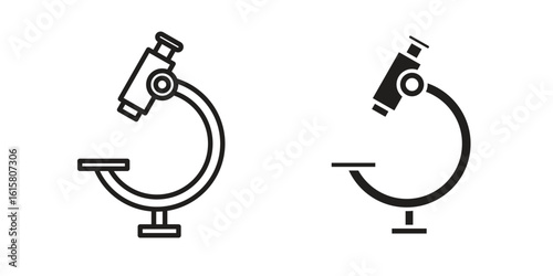 Microscope icon graphic doodle, sketch, outline drawing Vector illustration