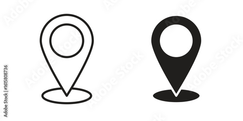 Location pin icon graphic doodle, sketch, outline drawing Vector illustration