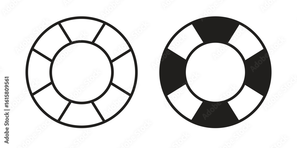 Fototapeta premium Life buoy icon graphic doodle, sketch, outline drawing Vector illustration