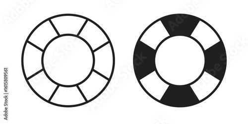 Life buoy icon graphic doodle, sketch, outline drawing Vector illustration