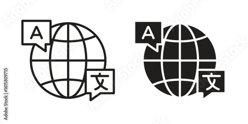Language icon graphic doodle, sketch, outline drawing Vector illustration