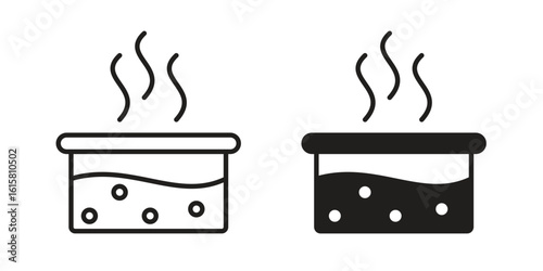 Hot Water icon graphic doodle, sketch, outline drawing Vector illustration