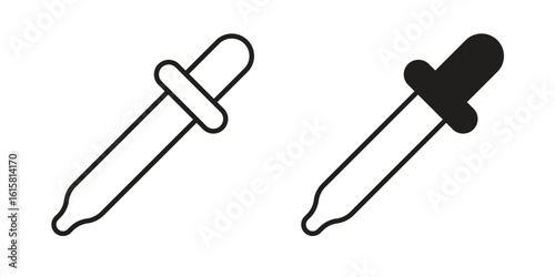Eye dropper icon graphic doodle, sketch, outline drawing Vector illustration