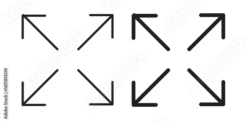 Expand icon graphic doodle, sketch, outline drawing Vector illustration