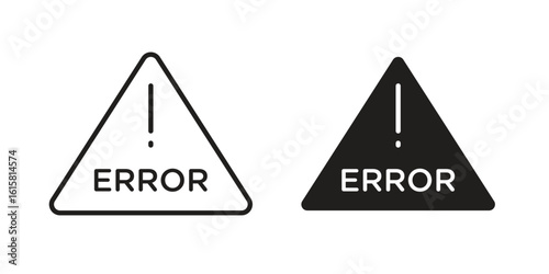 Error icon graphic doodle, sketch, outline drawing Vector illustration