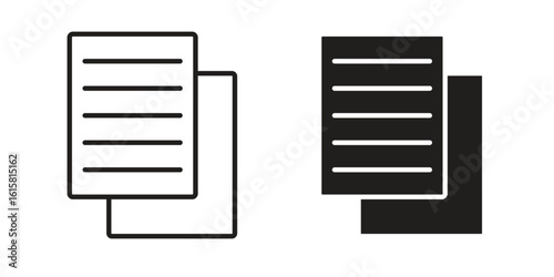 Duplicate icon graphic doodle, sketch, outline drawing Vector illustration