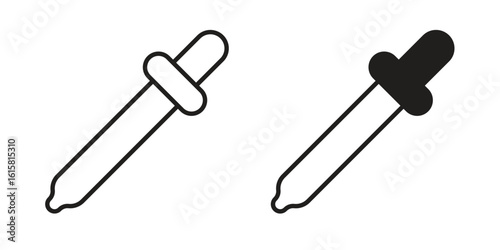 Dropper icon graphic doodle, sketch, outline drawing Vector illustration