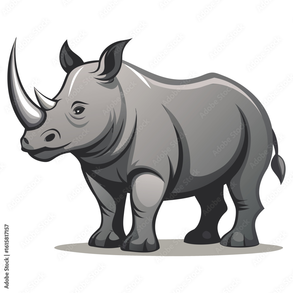 Fototapeta premium Powerful Rhinoceros Graphics