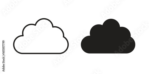 Cloud icon graphic doodle, sketch, outline drawing Vector illustration