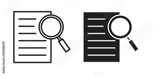 Case study icon graphic doodle, sketch, outline drawing Vector illustration