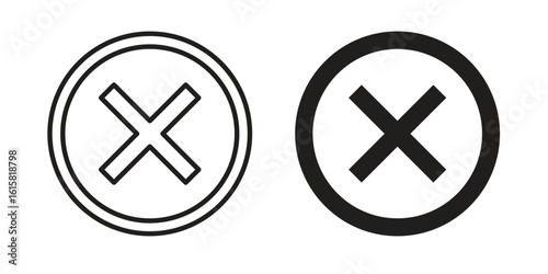 Cancel icon graphic doodle, sketch, outline drawing Vector illustration
