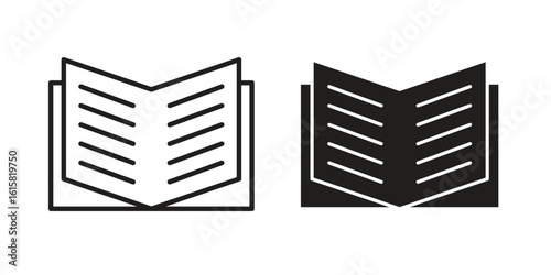Book icon graphic doodle, sketch, outline drawing Vector illustration