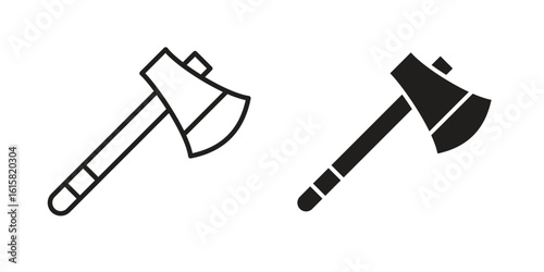 Axe icon graphic doodle, sketch, outline drawing Vector illustration
